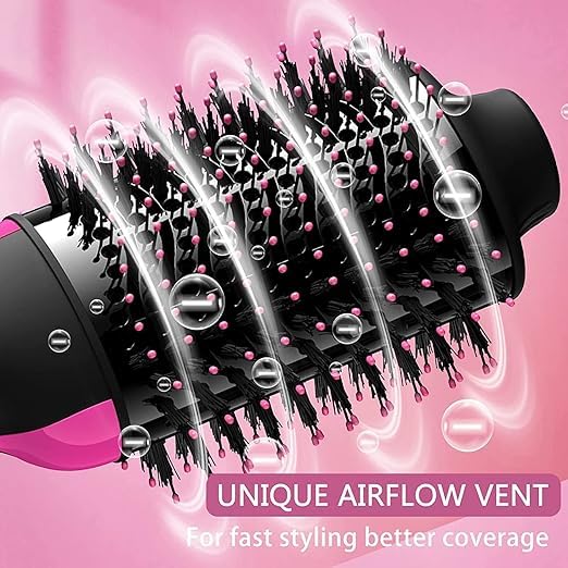 Image of Hot Air Brush 4 in 1 Hair Dryer Brush, One Step Hair Dryer & Volumizer with Ceramic Ionic Technology, 3 Heat Settings Blow Dryer Brush for Straightening Curling and Styling Hair