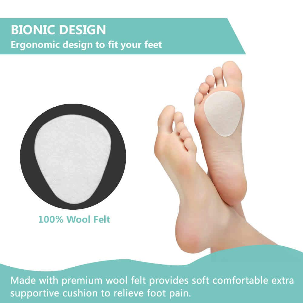Buy 12Pack Metatarsal Foot Pads for Pain Relief 1/4” Thick, Ball of Foot Cushions for Women