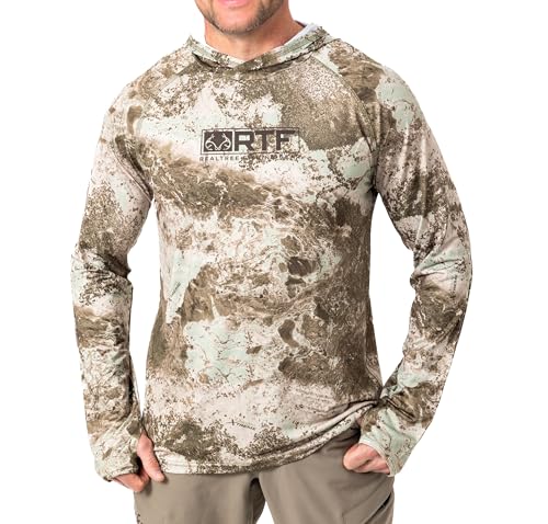 Realtree Men's Camo Sun Hooded Shirts, Lightweight, Breathable for Fishing, Hiking and Outdoors2