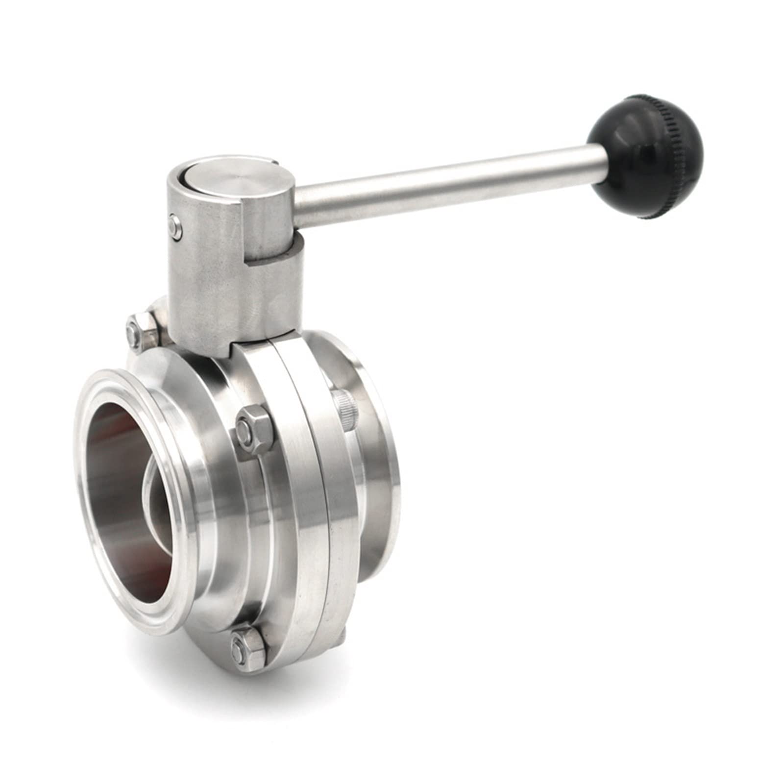 RCGKNNMUZ 2 quot; 51mm Valve SS304 Stainless Steel 2 quot; Tri Clamp 64MM 1Pcs