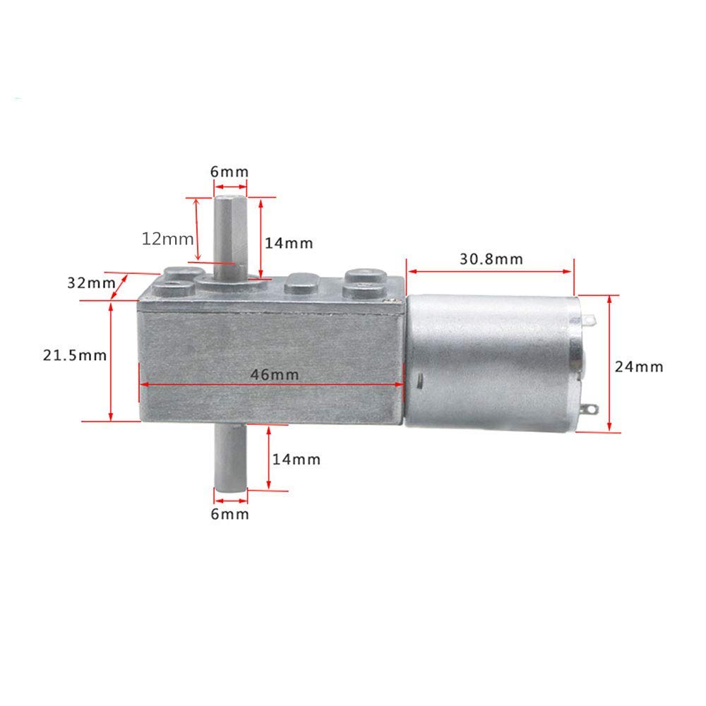 DollaTek JGY-370 DC 24 V 150 RPM podwójny wa?ek przek?adnia ?limakowa silnik samozaciskowy przek?adnia redukcyjna