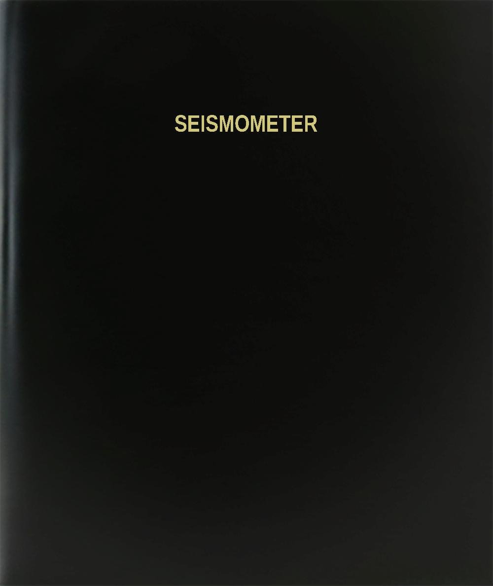 BookFactory® Seismometer Log Book/Journal/Logbook - 120 Page, 8.5"x11", Black Hardbound (XLog-120-7CS-A-L-Black(Seismometer Log Book))