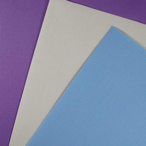 Image of KCS 3 pc of 12 inch x 18 inch(30cmx45cm) 16CT Counted Cotton Aida Cloth Cross Stitch Fabric (Cream+Light Blue+Lavender)