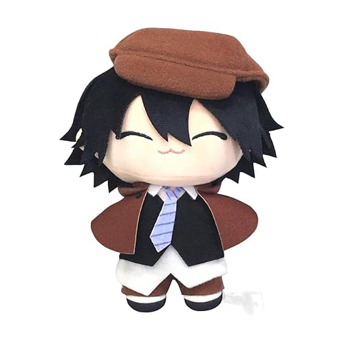 HBGIAY BSD Plush Dazai Osamu Plushies Cute Big Eyes Styling Soft Stuffed Figure 7.87" Nakahara Chuuya Plush Pillow Decor - Ranpo Edogawa