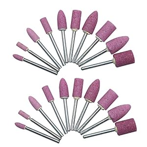 NIUPIKA Schleifstein-Bits Set, 20 Stück, Rosa