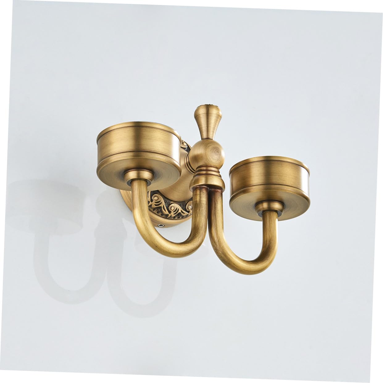 Portavasos Doble De Cobre Antiguo para Cepillos De Soporte De Pared para Tazas De Cerámica para Decoración De Baño