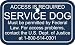 Engraved Service Dog Access Tag