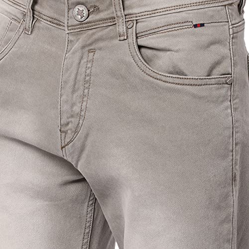 Image of Cantabil Men Blue Cotton Regular Fit Casual Jeans (P MDNM00165 Beige)