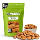 Oh! Nuts Almonds - Dry Roasted Unsalted Almonds - 2 lb - No Salt, No Oil All-Natural Protein - Packed in New York Zip-Seal Bag for Exceptional Freshness