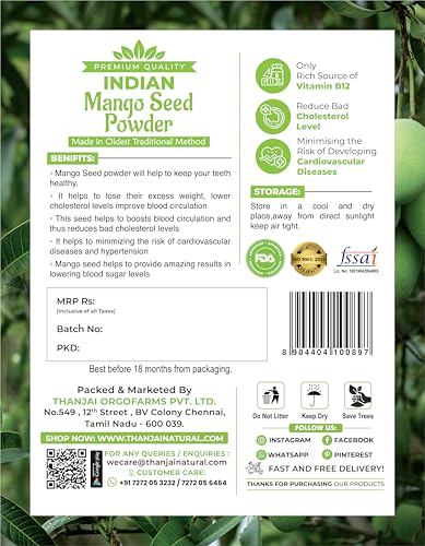 Image of Thanjai Natural Mango Seed Powder 250g 100% Natural,