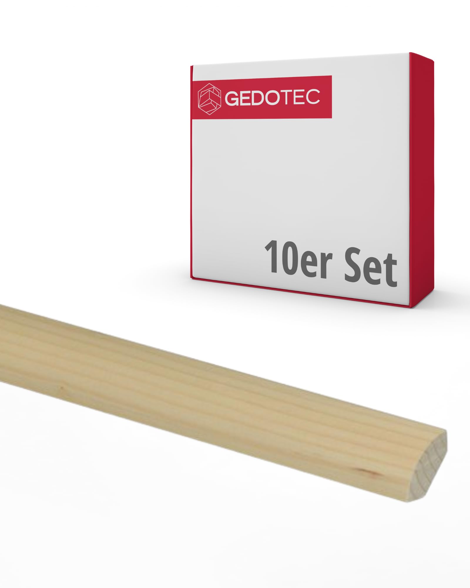Tablones de madera blanda Gedotec con perfil redondo básico de alta manejabilidad 10 uds
