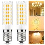 PURSNIC E14 LED Warmweiss, 5W E14 Dunstabzugshaube LED bulbs Ersatz für 40W-50W Halogenlampen, Kühlschrankbirne 500LM, Kein Flackern Nicht Dimmbar, E14 Glühbirne für Salzlampe, Nähmaschine, 2er Set