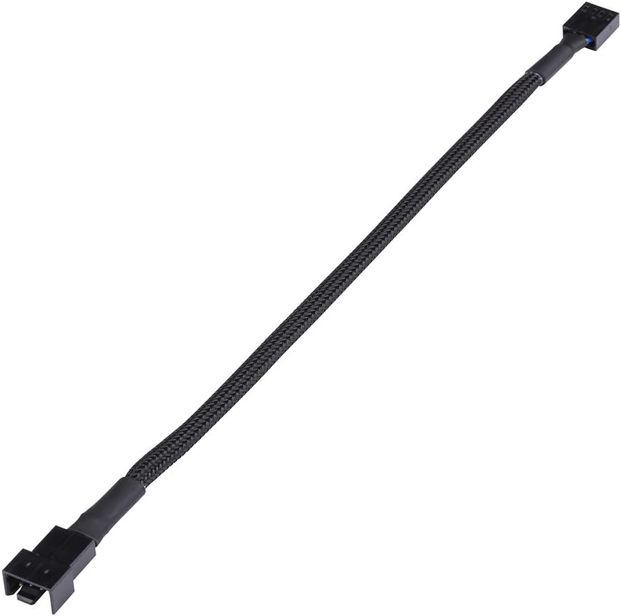Bastex 4 Pin PWM Connector Case Fan Extension Power Cable for Computer 5-Pack. 10.5 Inches Braided Extention Cables for PC Cooling Systems