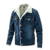 Heren Winter Denim Jas Heren Dikke Sherpa Trucker Denim Jas, Fleece Gevoerde Jean Uitloper Jas