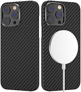 memumi Magnetic Aramid Fiber Case for iPhone 14 Pro Max, compatible with MagSafe, With 3D Grip Touch, Heavy Duty Shock Absorbing Drop Protection Full Cover