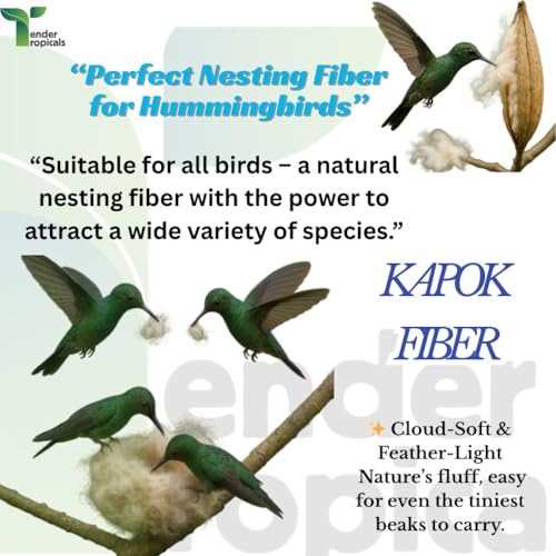 Kapok-Fiber-Nesting-Material-for-Birds--21oz-Natural-Nest-Refill-for-Hummingbirds-Parakeets-Finches-Canaries--Soft-Bedding-for-Small-Animals-Cages-Outdoor-Nesters