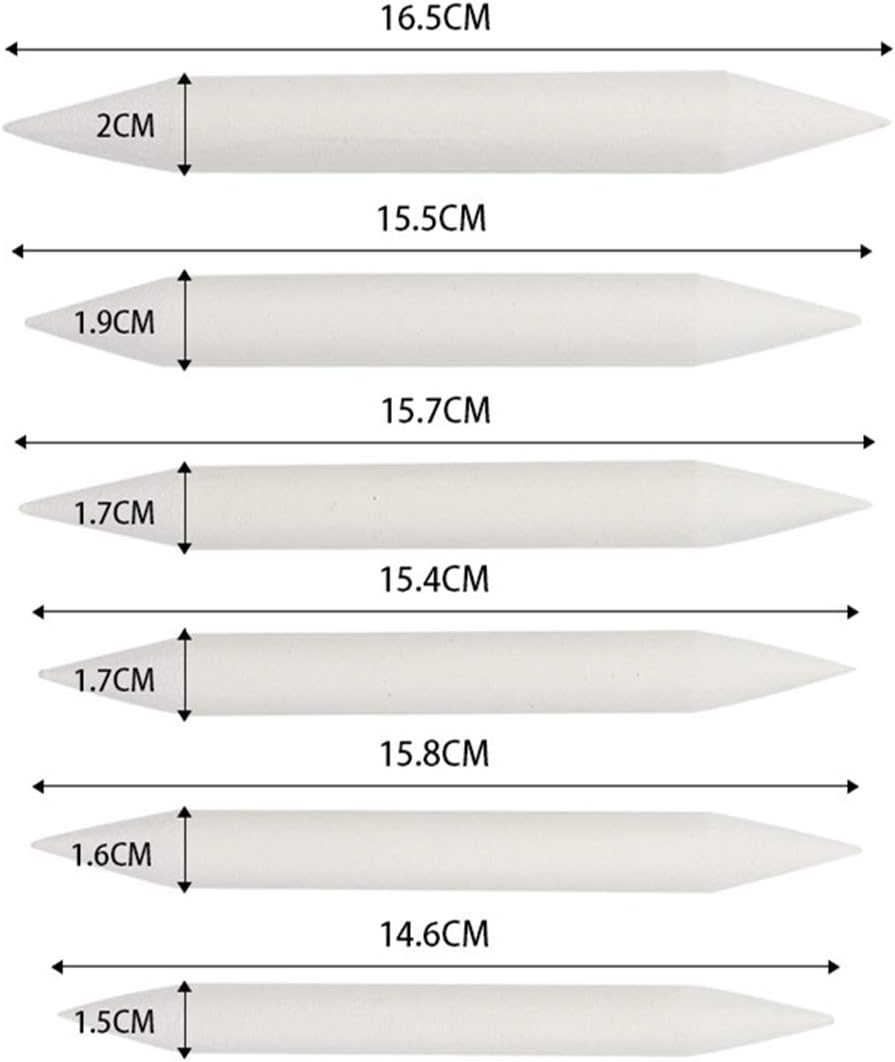 Paper Pencil Sketch Rub Paint Paper Brush Pen Blending Stumps and Tortillions Paper Art Blenders Drawing Art Blenders (12PCS)