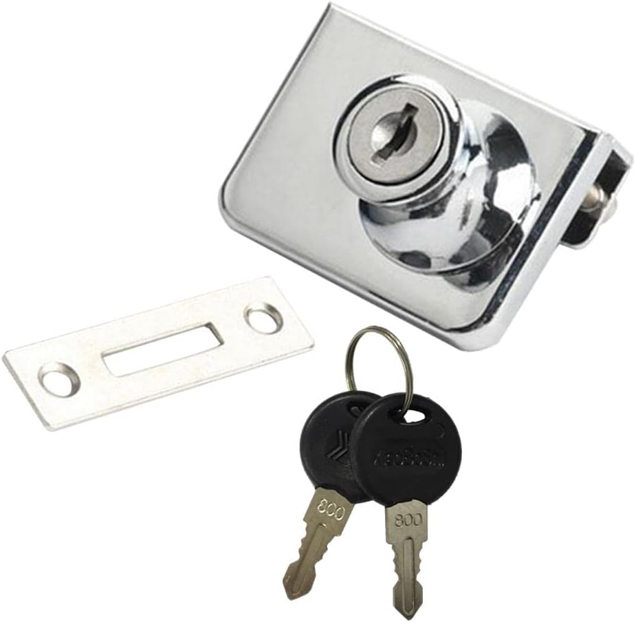 ECOMISTIQ® Heavy Duty Display Cabinet Showcase Lock Glass Door Lock 48x35mm B|Locks|Cabinet Hardware|Hardware