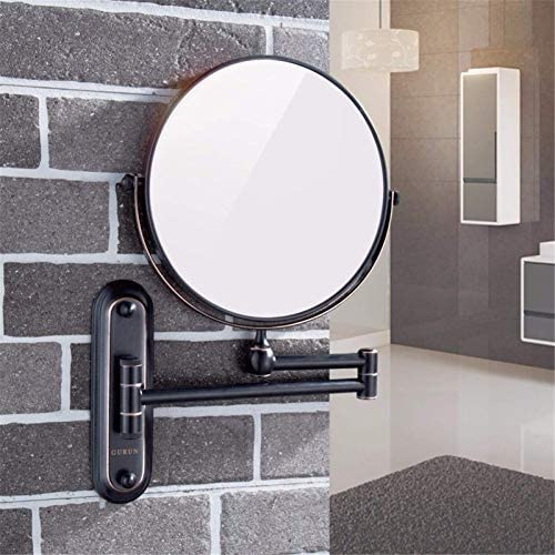 Miroir de maquillage 7X noir mat mural extensible JCAKES - 7
