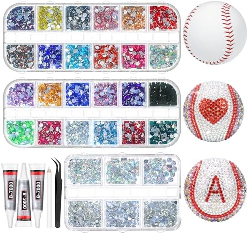 Teyva Daily Bling Bedazzling Rhinestones Baseball DIY Craft Kit, ...