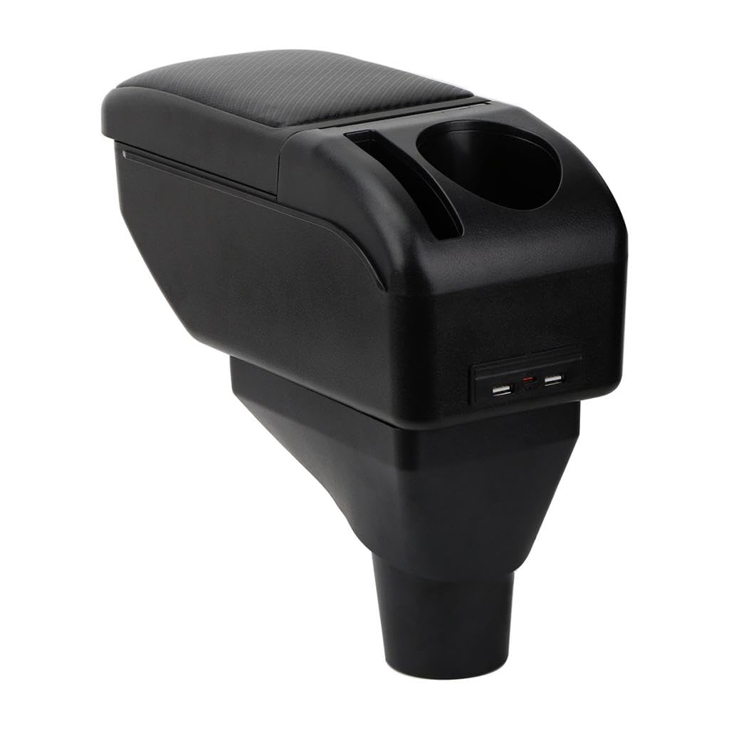 ZENVI Braccioli Compatible with Toyota Aygo X Braccioli 2022-2026 Console Centrale Organizer Immagazzinaggio Scatola Utilizzabile Per Autisti Supporto Gomito (Stile Fibra Carbonio)