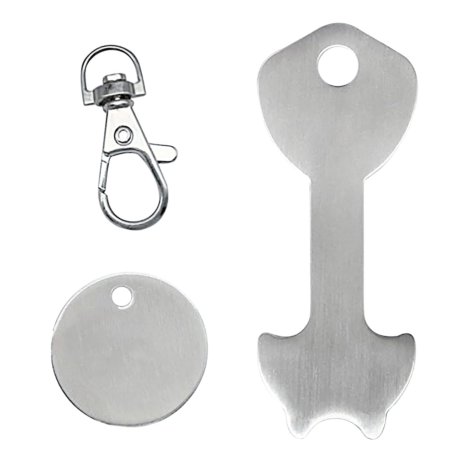 Bojueshaw 2pcs Shopping Trolley Releaser,Stainless Steel Trolley Release Key,Trolley Token Coin Keyring for Shopping Trolley