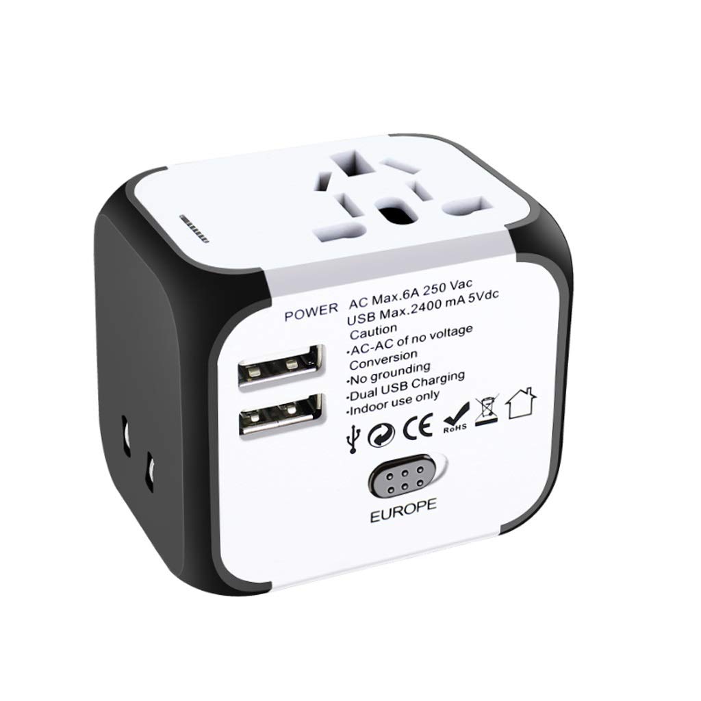Adaptateur de voyage universel Adaptateur secteur international tout-en-un avec 4 USB, Adaptateur européen de voyage Chargeur d'adaptateur de voyage, adaptateur de voyage universel adaptateur de prise