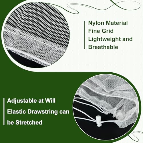 2 Stk Blumentopfgitter, 46 * 46 cm Blumentopfschutz, Pflanzenschutznetz für Obstbäume, Blumen- & Pflanzensicherungen, Schutznetz Feinmaschig mit Kordelzug, Pflanzenblumenschutz für Kinder Haustiere