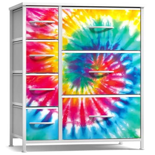 Sorbus 7-Drawer Dresser for Kids Bedroom, Wood Top (Dark Tie-dye) - image 7