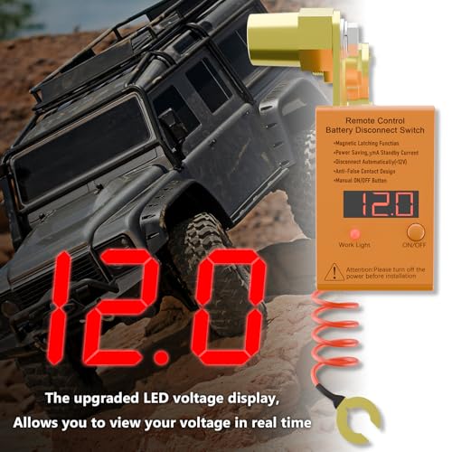 Image of Remote Battery Disconnect Switch 12v, 240A, DZSSCY Upgrade Smart Voltage Car Kill Switch Anti-Theft, Prevent Battery Drain, Remote Battery Kill Switch for Car, Truck, RV (Digital Display)