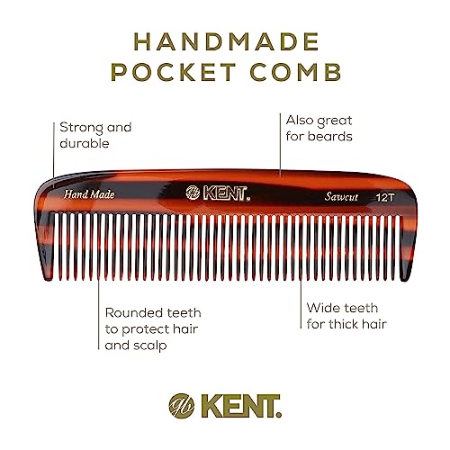 Kent KENA12T 12T All Coarse Hair Detangling Comb Wide Teeth Pocket Comb thumb #3