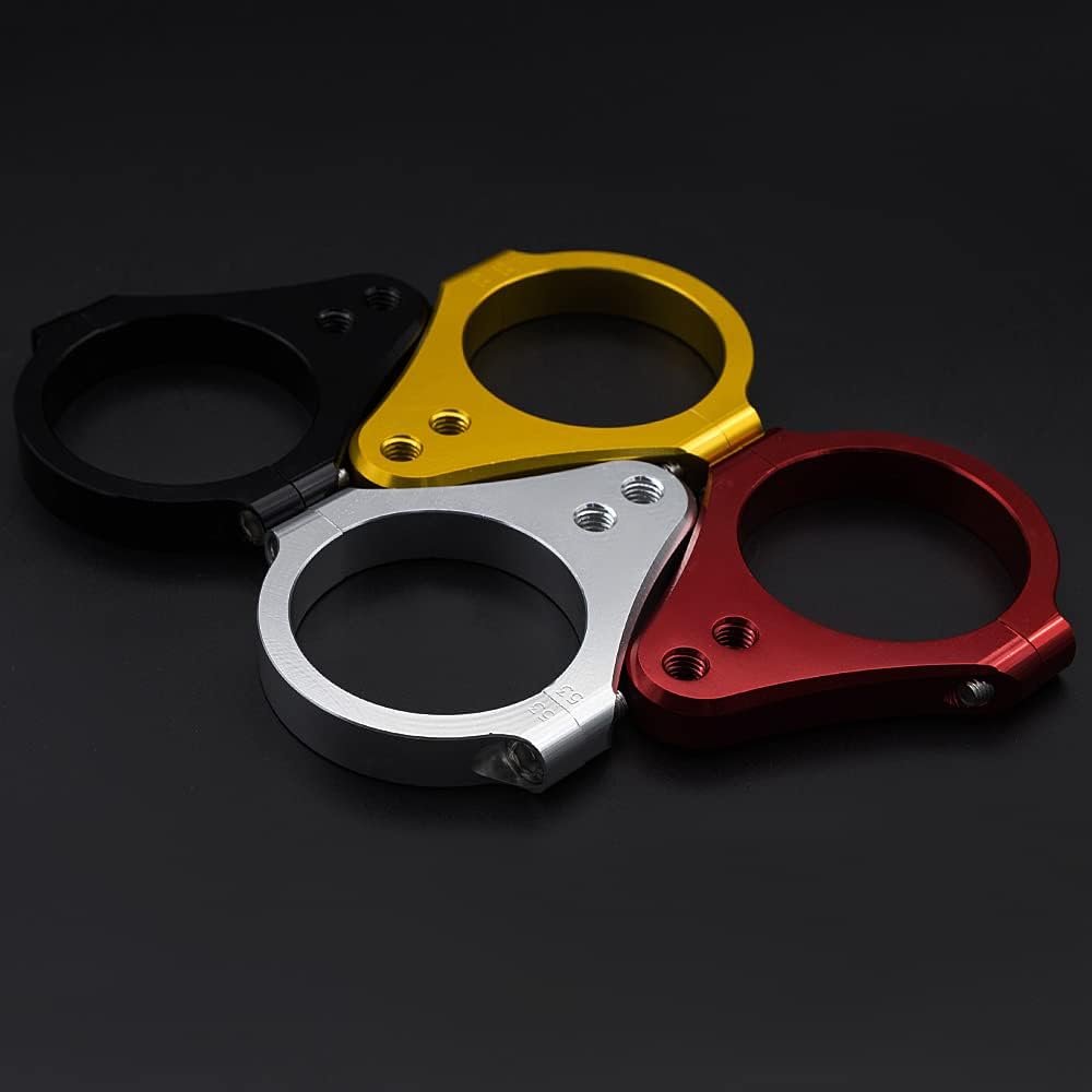 31-54mm Universal Steering Damper Bracket Fork Clamp Support Holder for Motorcycle Racing Motorbike Street ATV Electric Scooter(Clear)