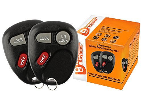 Discount Keyless Replacement Key Fob Car Entry Remote For Sierra Yukon Tahoe Silverado Suburban KOBLEAR1XT, 15042968 (2 Pack)