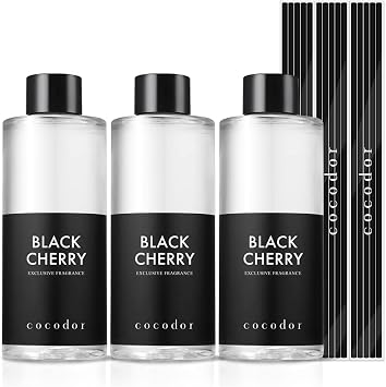 [COCODOR/Black Cherry] Reed Diffuser Refill 200ml * 3packs with Black Fiber stick 15pcs