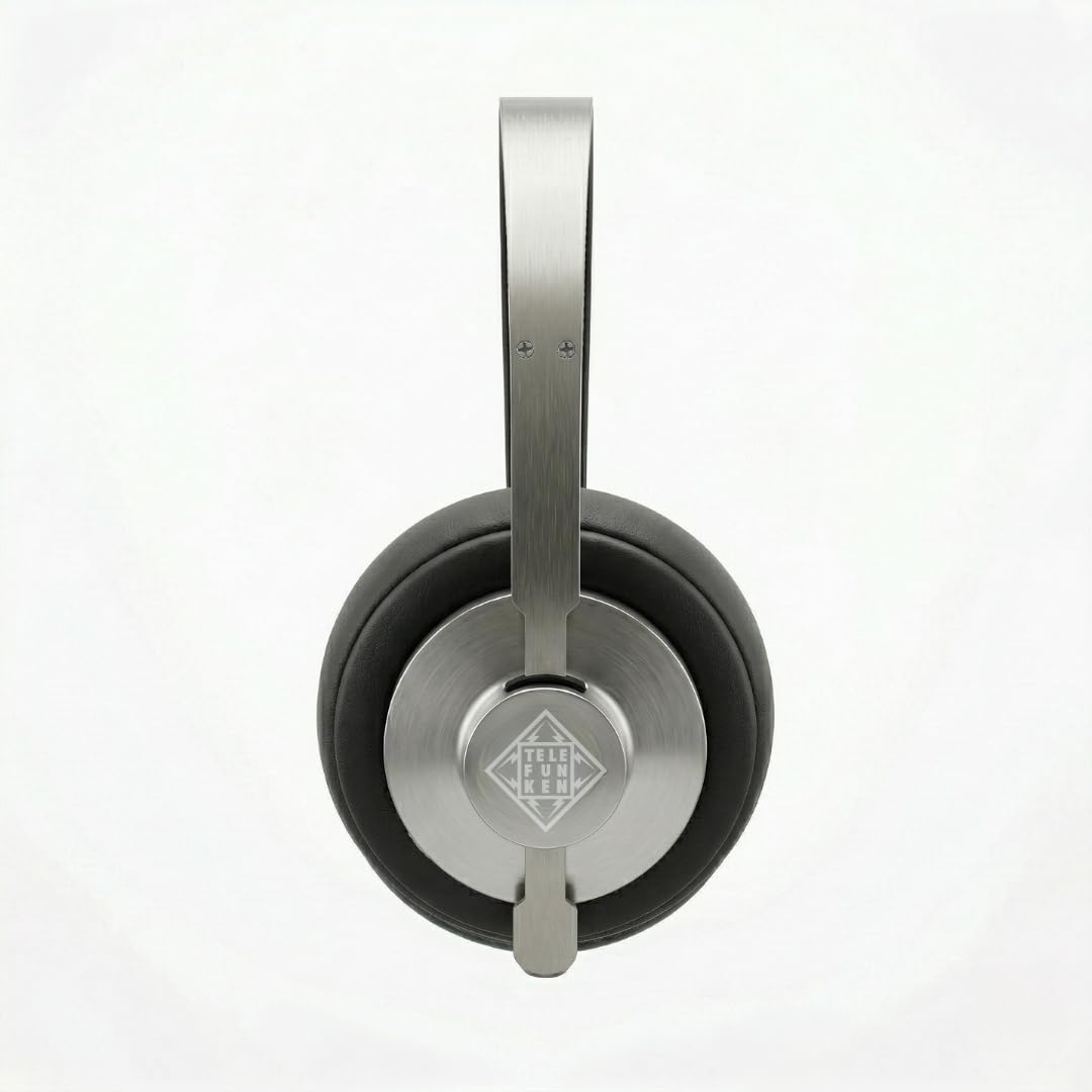 TELEFUNKEN ARCO Classic Edelstahl-Bluetooth-Kopfhörer – Ikonische Ganzmetall-Silhouette mit Luxus-Haptik – Beständiges Design-Statement & klare Bühnenabbildung (Schwarz)