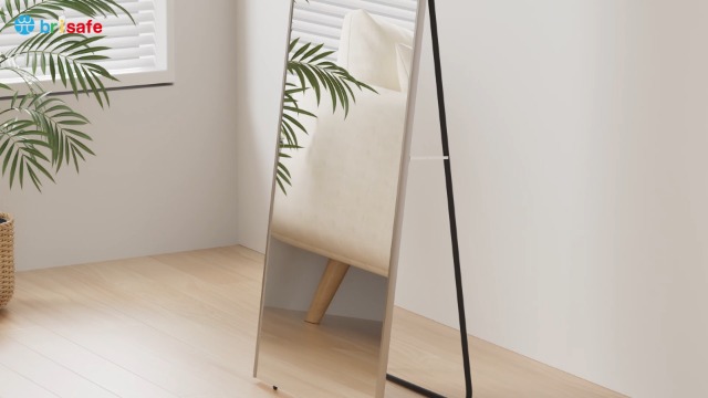 Amazon.co.jp: Brisafe 割れない鏡 幅80cm×高さ170cm 自立ミラー