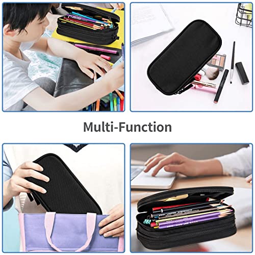 Image of Perinsto Video Game Controller Background Pencil Case Big Capacity Multi Compartment Stationery Box Pencil Pouch Holder Desk Organizer For School Office Home, Black