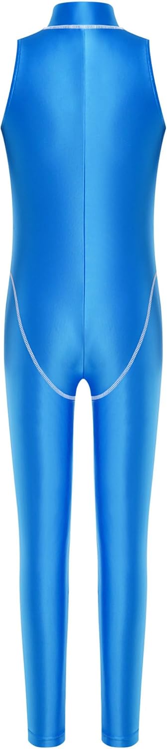 Hansber Girls Sleeveless Unitard Tight Gymnastics Outfit One Piece Activewear for Dance Ballet Practice