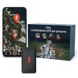 PAJ PEOPLE Finder 4G, Mini GPS Localizzatore per Bambini, Anziani e Oggetti - Durata Batteria fino a 5gg - Tracker Compatto, con Notifiche Impostabili via App e Allarmi in Tempo Reale