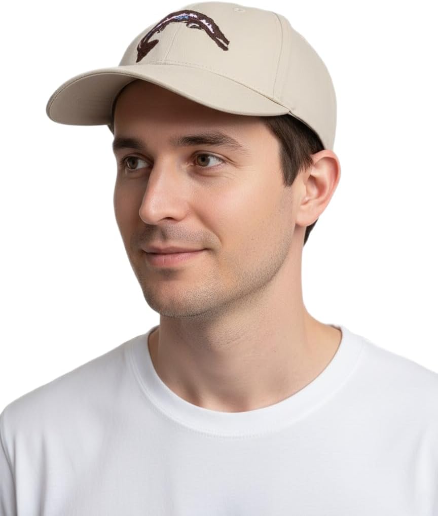 Scotty Smalls Fish Baseball Cap - Everyday Wear & Costume Hat - Scott Sports Movie - Adjustable Fisherman Style Headwear Gift Beige - Image 2