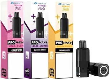 Hayati 6000 Pro Max Plus 6K Pods | Refillable Pods | Easy Installation | Pack of 1 Strawberry Raspberry Ice