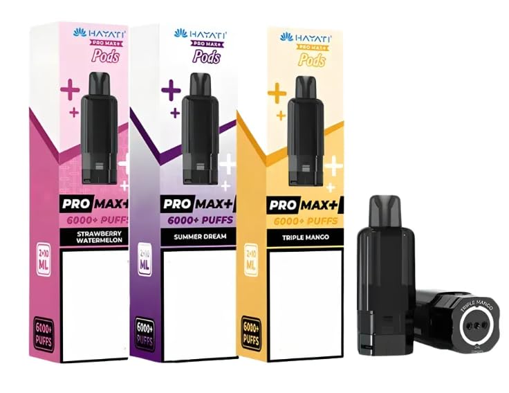 Hayati 6000 Pro Max Plus 6K Pods | Refillable Pods | Easy Installation | Pack of 1 (Strawberry Raspberry Ice)