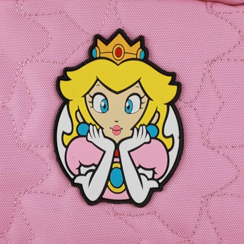 Bioworld Super Mario Brothers Princess Peach 17\" Quilted Adult Backpack - Thumbnail 5
