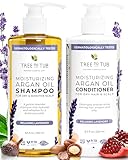 Gentle Argan Oil Shampoo & Conditioner by Tree to Tub-pH 5.5 Balanced Moisturizing Duo with Wild Soapberry & Organic Moroccan Oil - Nourishes Dry Hair & Very Sensitive Scalp, Sulfate Free (2 Pack)