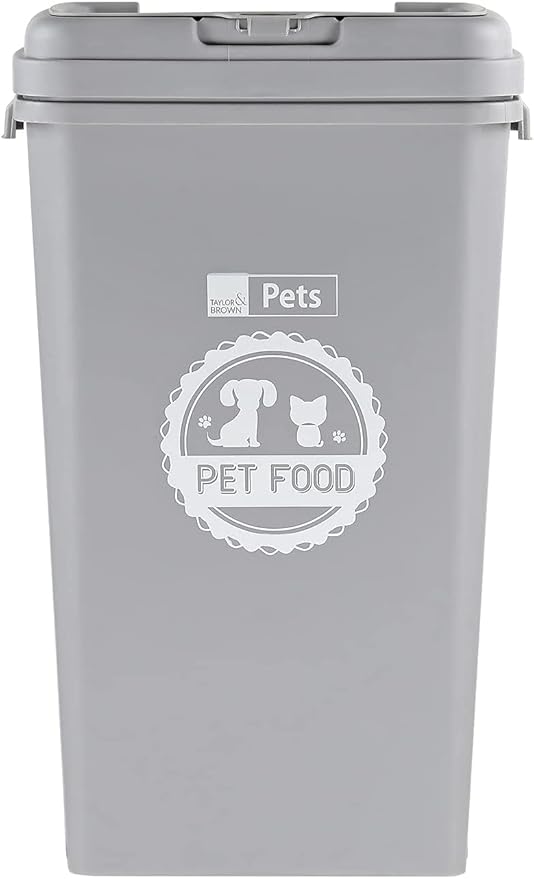 Bedding Home 40L/15KG White Airtight Pet Food Storage Container Flip Top Locking System With