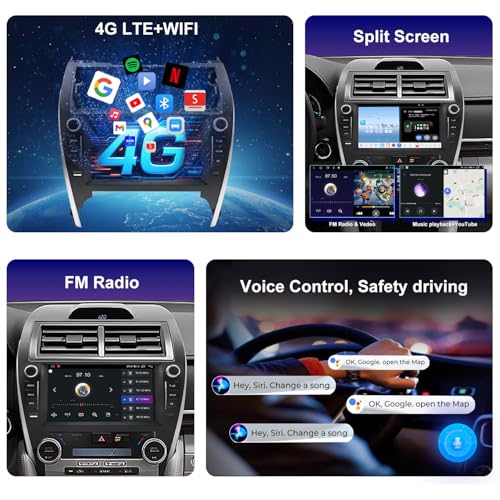 QLED Radio for Toyota Camry 2012 2013 2014 Upgrade,4G Network,Touch Screen Stereo Replacement,Wireless carplay Android auto,Free Camera by amzlegend - Used condition - Image 3