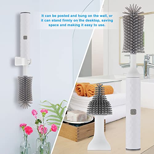 Whnl Electric Bottle Brush Set With Baby Bottle Brush Cleaner, Nipple Brush,Straw Cleaner Brush,Travel Baby Essentials,Gift For New Moms,White #TOP5