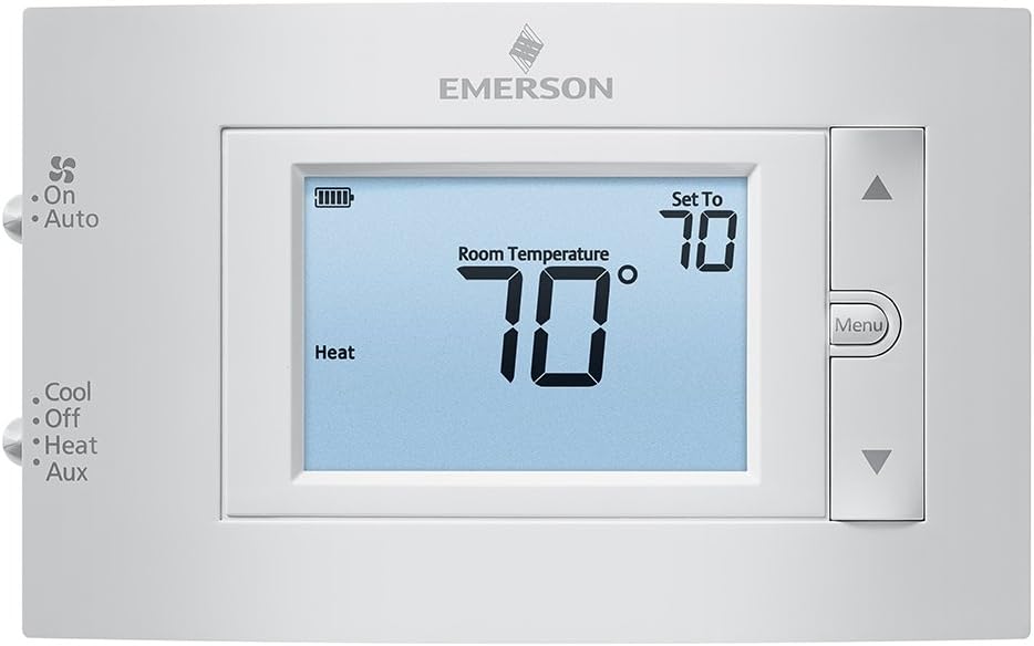 White-Rodgers Emerson 1F83H-21NP Heat Pump (2H/1C) Non-Programmable Thermostat