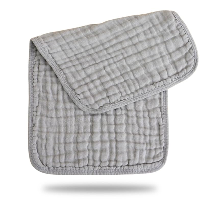 Bembika Baby Burp Cloths for Boys Girls Baby Muslin Burping Cloth Unisex Baby Essentials for Newborn Infants - Grey-picture-19
