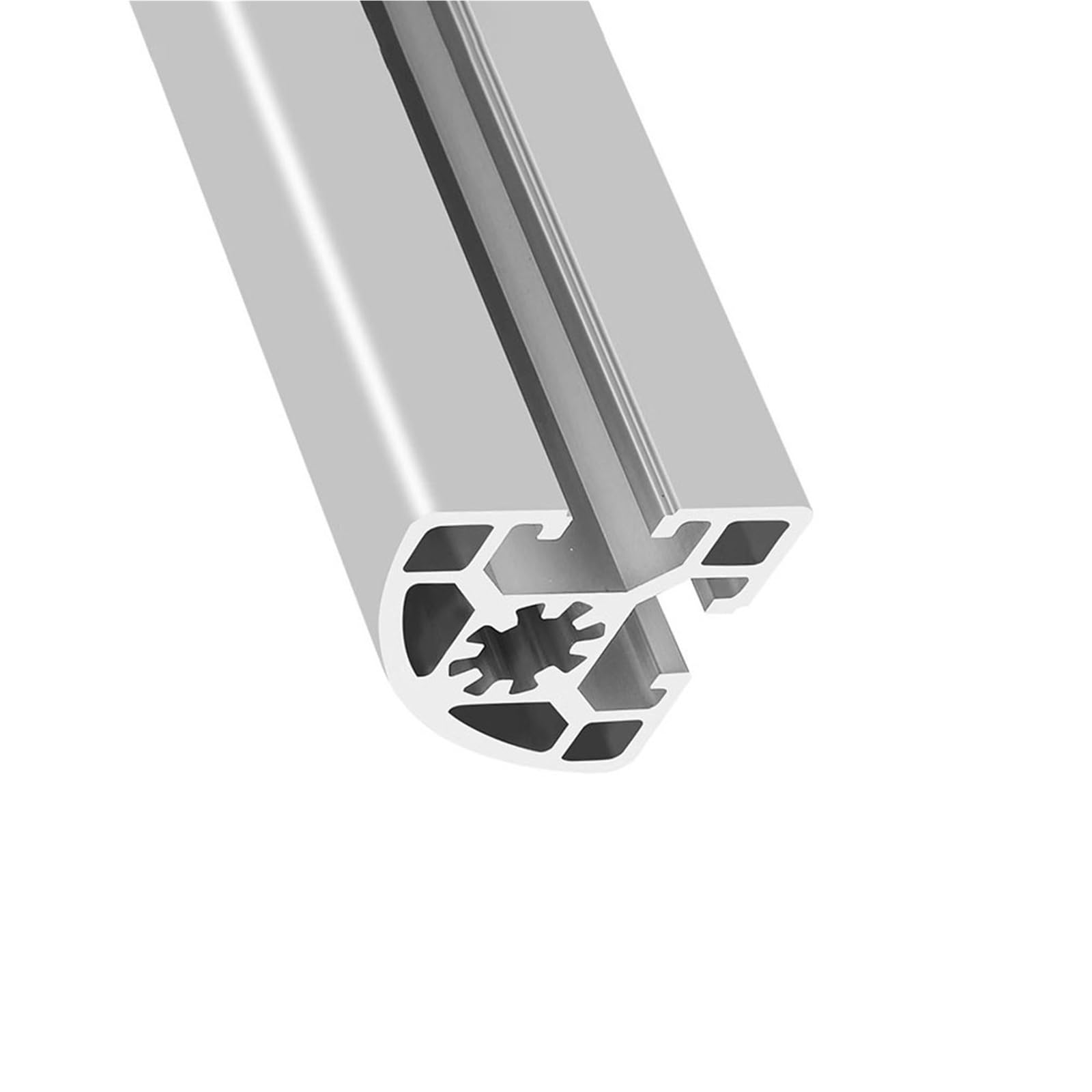 Perfil de aluminio de arco 4545R con ranura de 10,2 mm y marco de extrusión curvado de 45 x 45 mm for marcos de equipos, barandillas de máquinas y estanterías for flores. Borde
